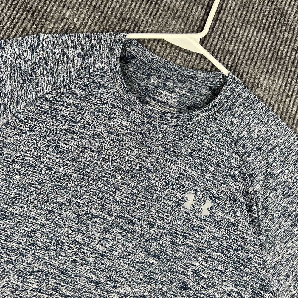 Under Armour Tech Tee Shirt Mens Medium Blue Short Sleeve Loose Fit Active Gym